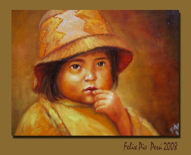 La nena Óleo Lienzo Retrato