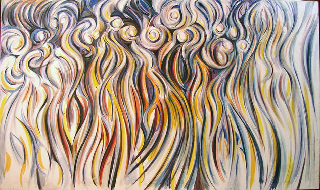 danza del fuego Oil Canvas Others