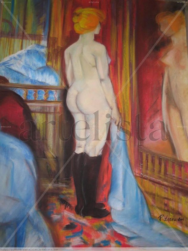 MUJER DESNUDA ANTE EL ESPEJO