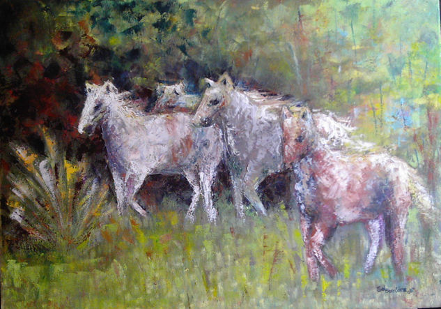 hacia la libertad Oil Canvas Animals