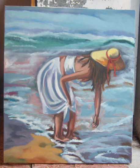 Mujer de mar Oil Canvas Portrait