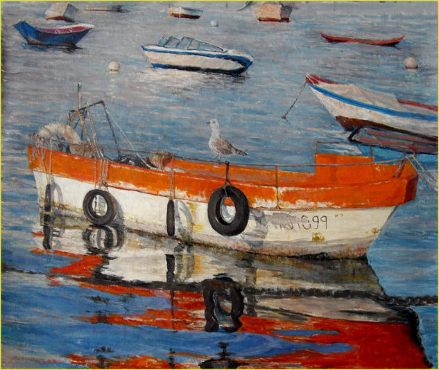 barcas Oil Canvas Marine Painting