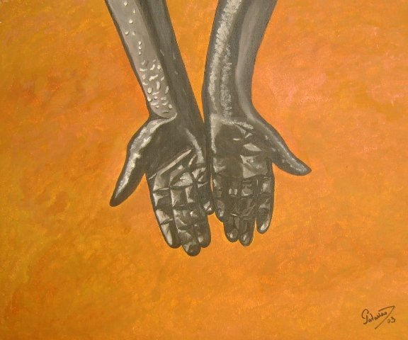 Mãos Acrylic Canvas Figure Painting