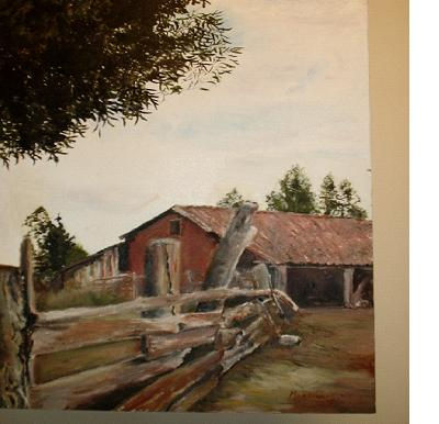 Casa de la montaña Oil Canvas