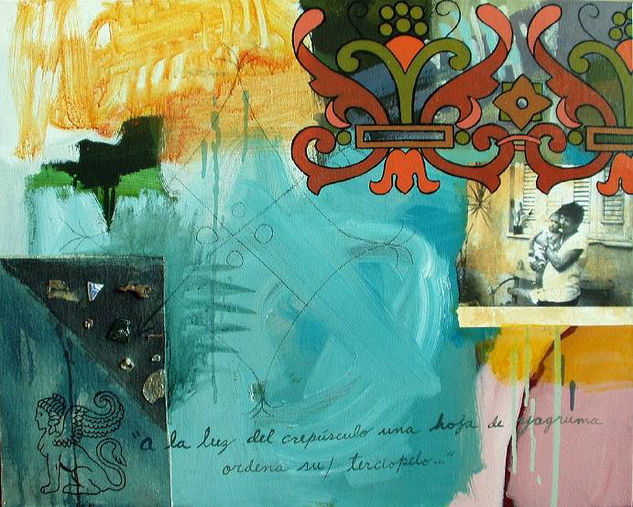 "Yagruma ordena su terciopelo" Mixed media Canvas