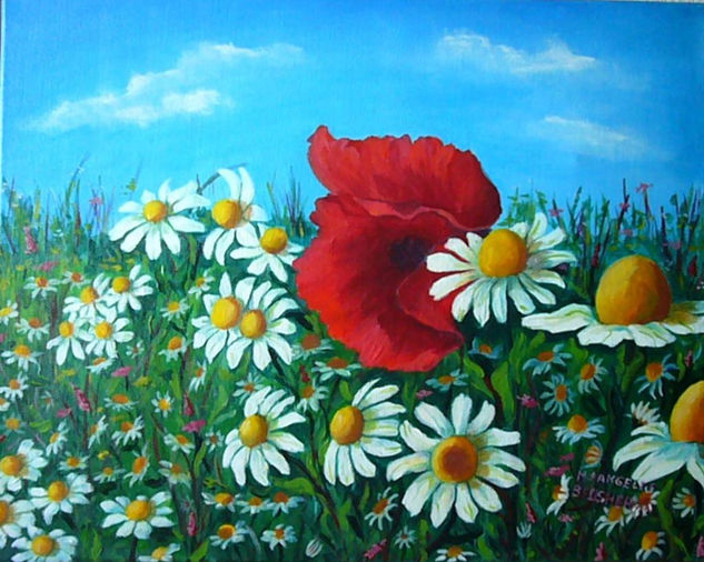 Amapola Acrylic Canvas Floral Painting