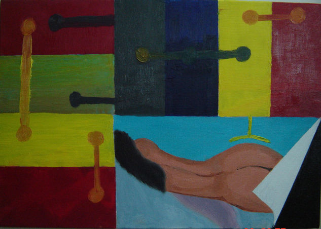 Circuitos 2 Oil Canvas Figure Painting