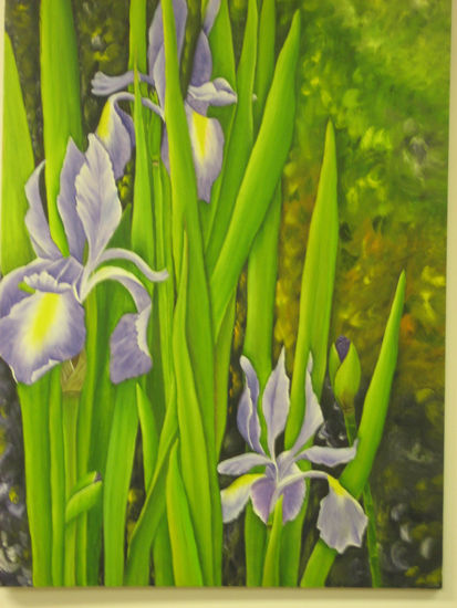 Purple Oil Canvas Floral Painting