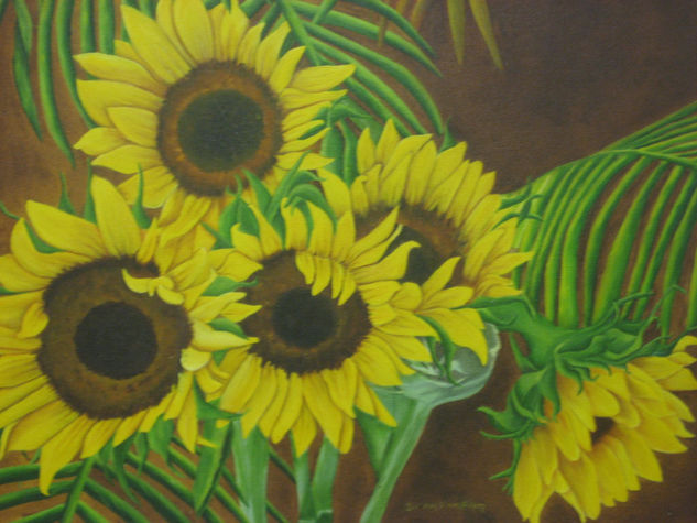 Sun Flower Oil Canvas Floral Painting