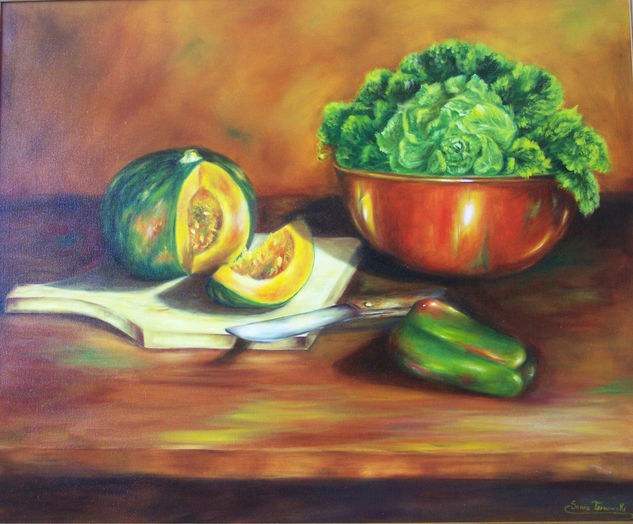 HORA DE COMER Oil Canvas Still Life Paintings