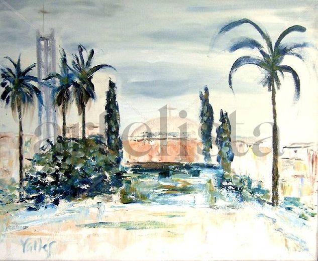 Plaza del Congreso Oil Canvas Landscaping