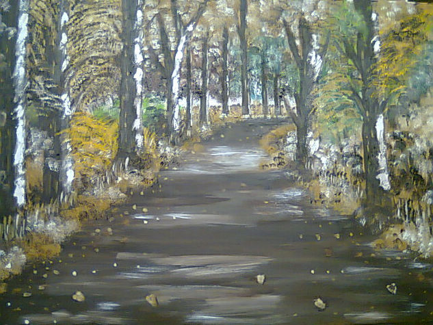 The Golden path Oil Canvas Others