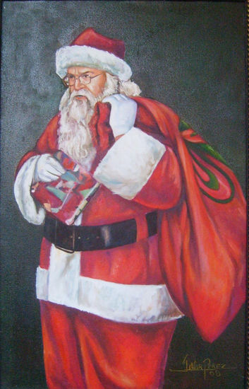 santa claus II Óleo Lienzo Figura