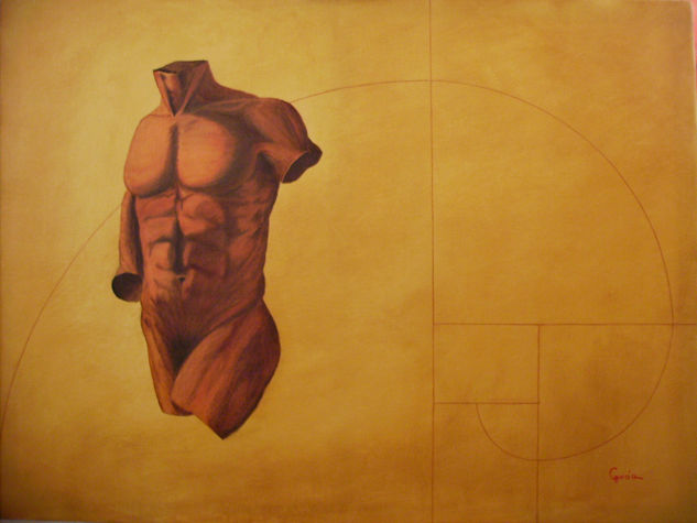 Divinae proportione. Oil Canvas Figure Painting