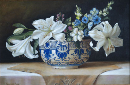 Tazón con flores