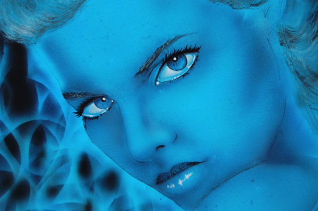 Mujer del fuego azul (detalle) 