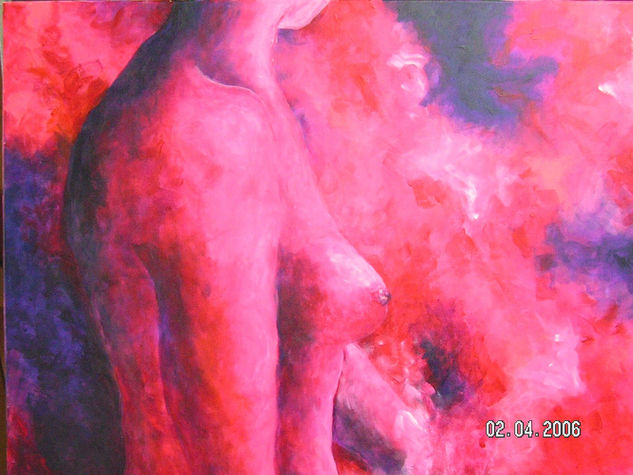 Sueño rosa Acrylic Canvas Nude Paintings