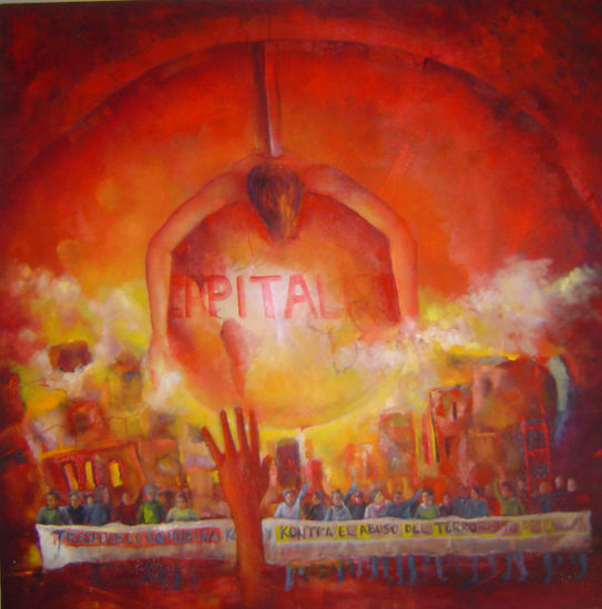 la kaida de kapital Oil Canvas