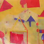 Pintura a 4 manos (Loli Quesada y yo) con rodillo y plantillas thumbnail 2