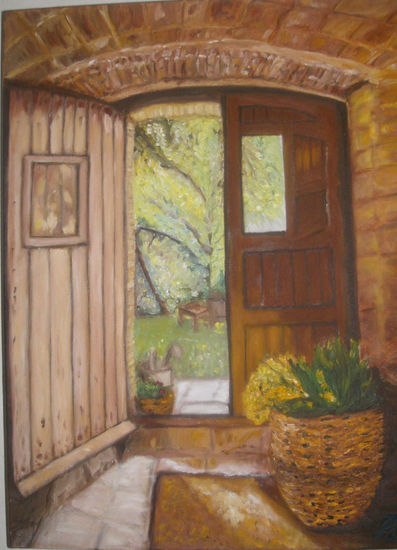 sali al patio Oil Canvas Landscaping