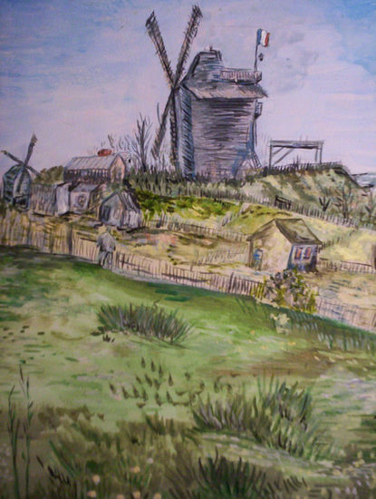 OTRO MOULIN DE LA GALETTE Acrylic Panel Landscaping