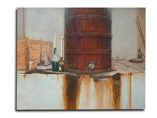 Donde almacenaban el aceite Oil Panel Figure Painting