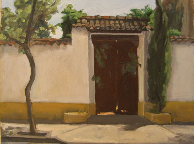 Calle en Campo de Criptana. Oil Canvas Landscaping