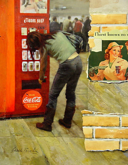 maquina  coca-cola Mixed media Canvas