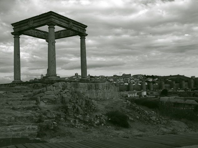 Ávila y mirador de cuatro postes Travel Black and White (Digital)