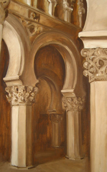 Santa Maria la Blanca. Oil Canvas Landscaping