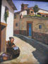 NUM. RF. 5.230 -ABUELA COSIENDO AL SOL EN LA CALLE EXTREMEÑAS.