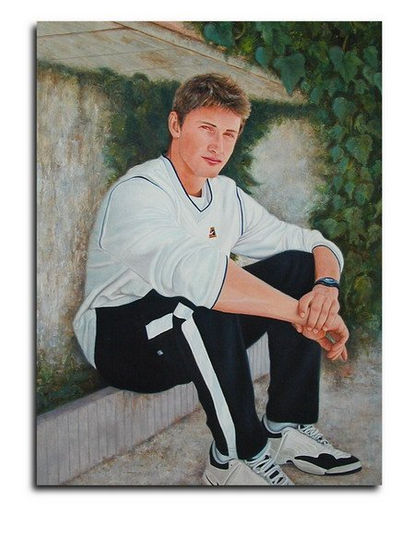 Juan Carlos Ferrero Oil Panel Portrait