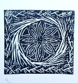 "Flor de Lúthien" Linocut