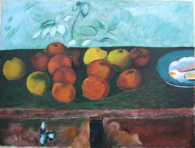 Homenaje a Cezanne. Acrylic Card Still Life Paintings