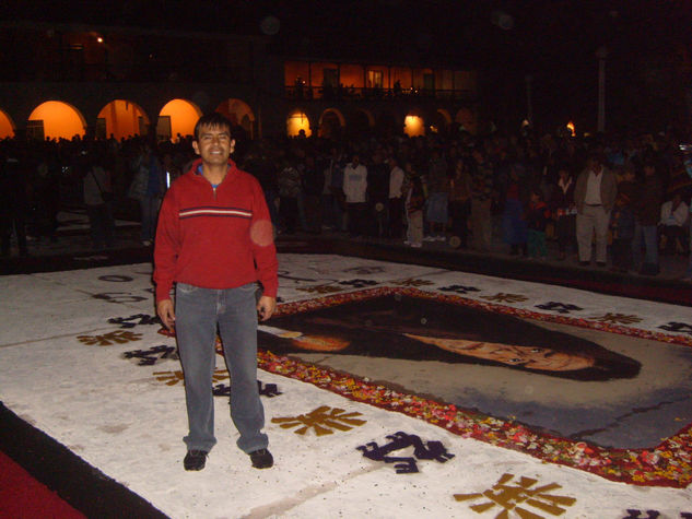 retrato en alfombra 