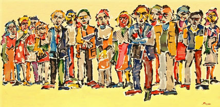 Los artistas y dos...