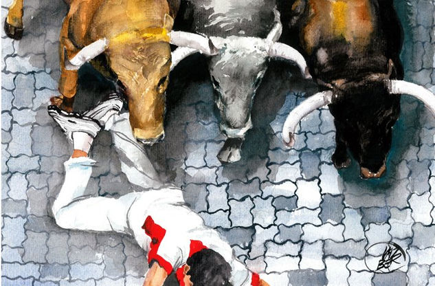 San Fermin 1 Mixed Media