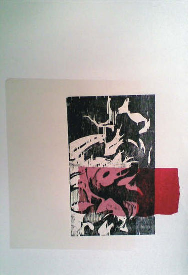 Silencio Fragmentado IV Woodcut