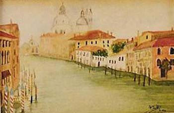 Gran Canal de Venecia Watercolour Paper Landscaping