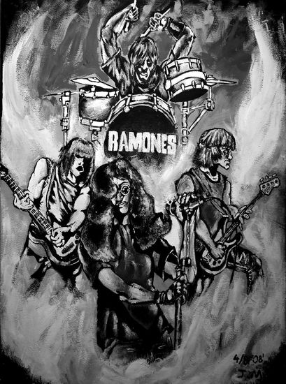 Old Ramones Gouache Canvas Others