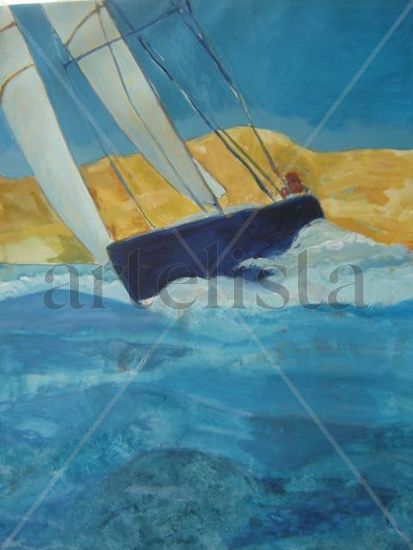 Regata Acrylic Canvas Marine Painting