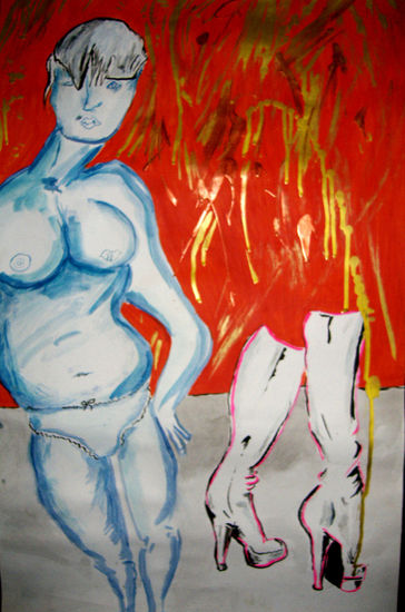 Malditas Botas Oil Canvas Nude Paintings