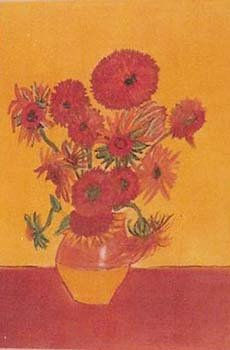 Girasoles Pastel Paper Floral Painting