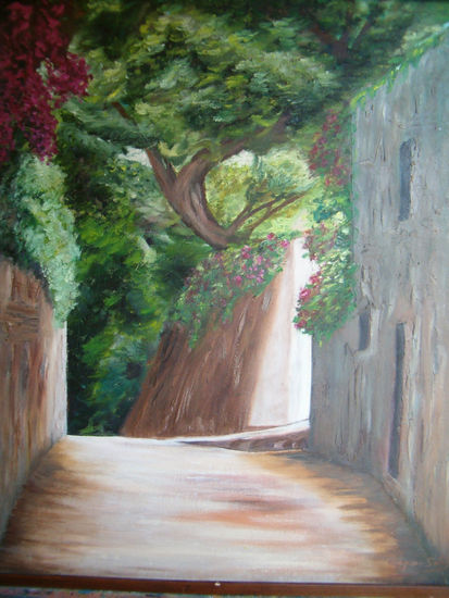 Privada de La Cañadita Oil Canvas Landscaping