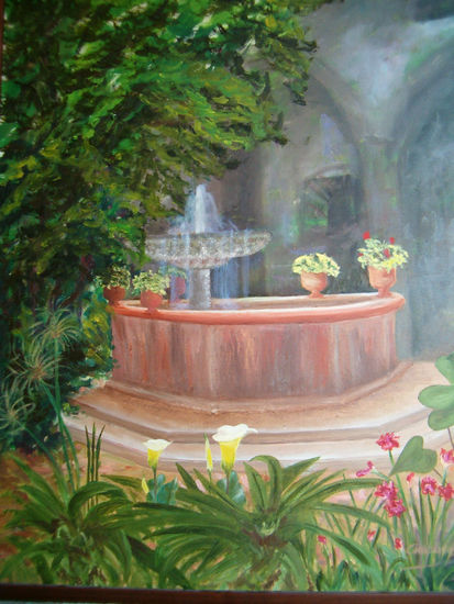 Patio de Bellas Artes en San Miguel de Allende (Mexico) Oil Canvas Landscaping