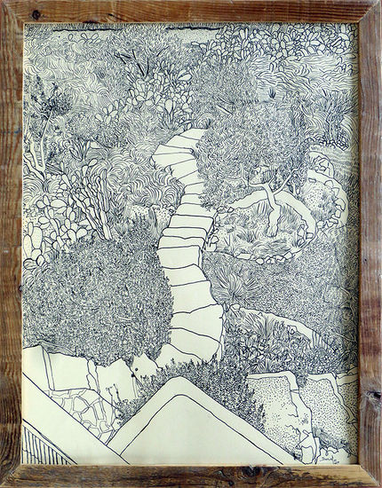 Jardín con escalera Ink