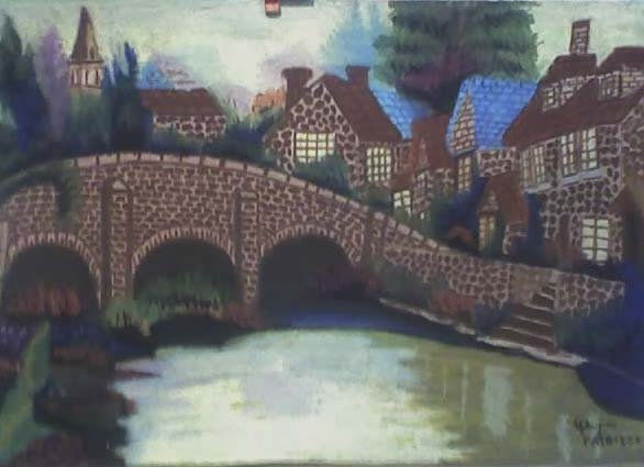 el puente de los deseos Pastel Canvas Landscaping