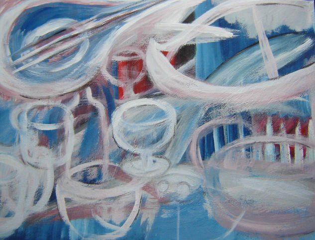 Festa no mar 4 Mixed media Canvas Marine Painting