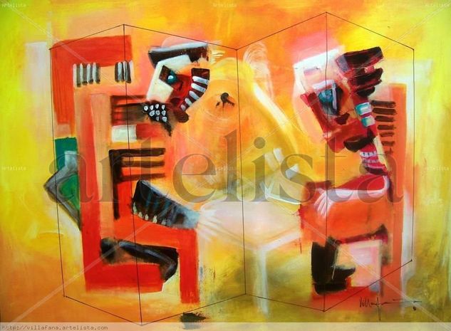 juego de naipes Oil Canvas Figure Painting