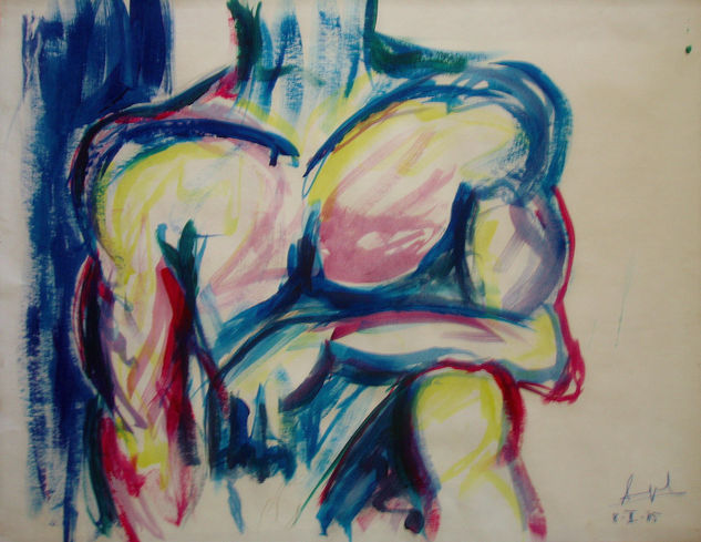 Busto Acrylic Paper Figure Painting